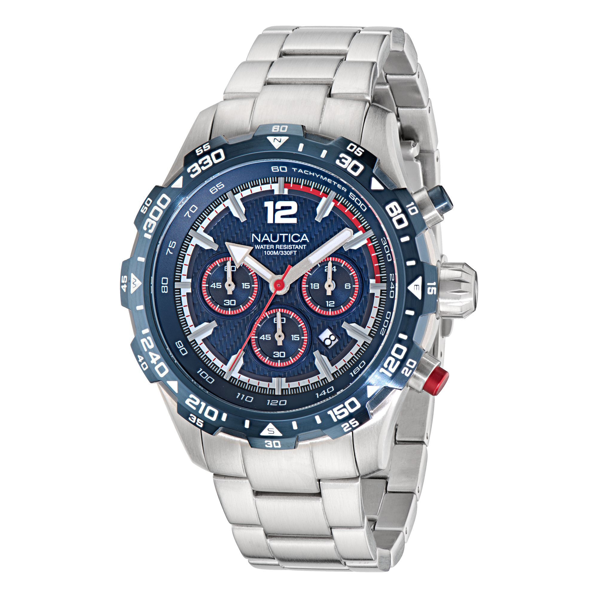 Nautica Men's Nst Stainless Steel Quartz Analog Watch 999 (Multi), OS