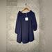 Free People Dresses | Ixiah Free People Ruffle Off Shoulder Long Sleeve Celluloid Dress Navy 4 Nwt | Color: Blue | Size: 4