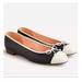 J. Crew Shoes | Jcrew Kiki Flat Ballets Black Ivory Cap Toe (7.5) | Color: Black/White | Size: 7.5