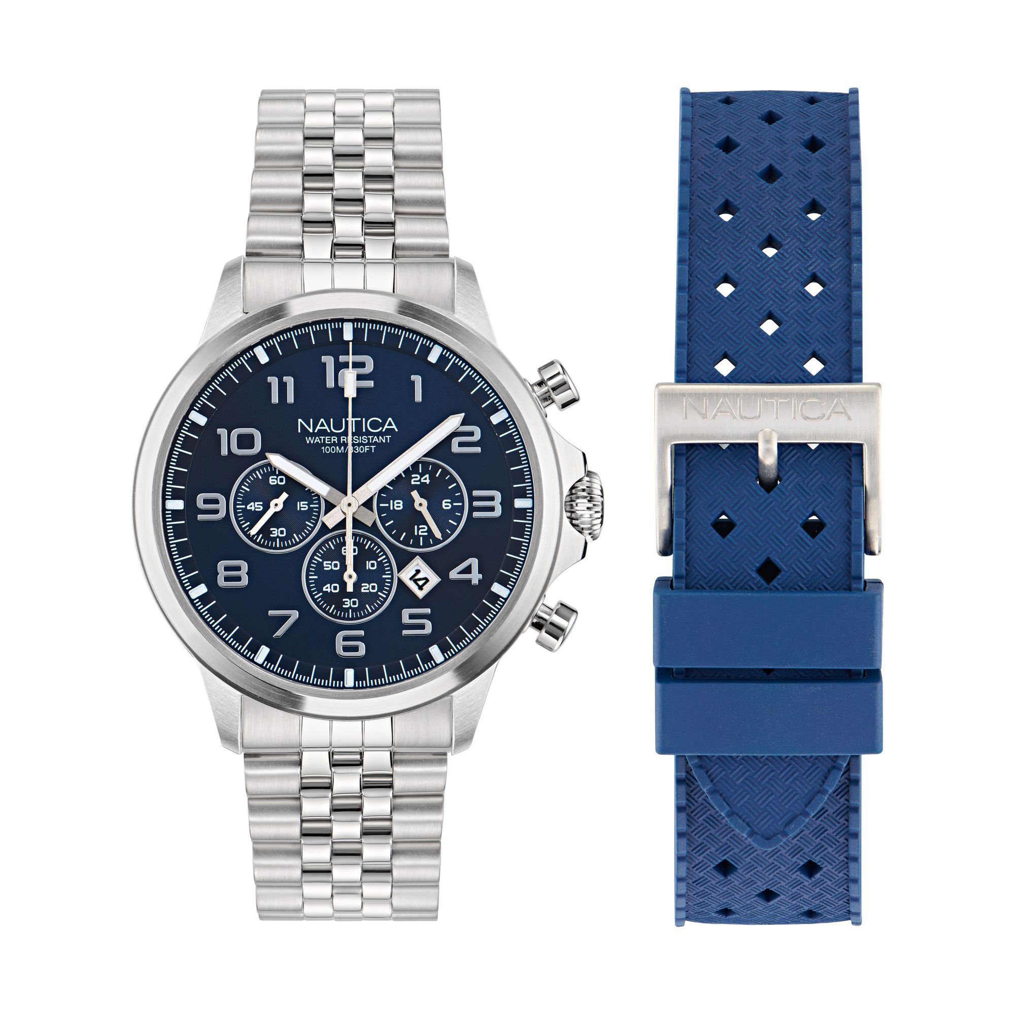 Nct Blue Ocean Stainless Steel Chronograph Watch