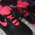 Nike Shoes | Girls Basketball Shoes Size 4y | Color: Black/Pink | Size: 4bb