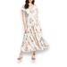 Free People Dresses | Free People All I Got Women's 4 Cream Floral Midi Dress Prairie Dress | Color: Cream/Pink | Size: 4