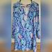 Lilly Pulitzer Dresses | Lilly Pulitzer Brynle Twilight Blue " Scale Up" Print Tunic Style Dress Size S | Color: Blue/Pink | Size: S