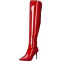 Jessica Simpson Shoes | Jessica Simpson Womens Red Abrine Pointed Toe Stiletto Zip-Up Dress Boots 6.5 M | Color: Red | Size: 6.5