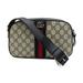 Gucci Bags | Gucci Camera Bag Beige Navy Leather Gg Supreme Canvas 68106496iwn4076 | Color: Cream | Size: Os