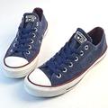 Converse Shoes | Converse Chuck Taylor All-Star Distressed Navy & Maroon Lace-Up Canvas Sneaker | Color: Blue | Size: 7