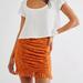 Free People Skirts | Free People Romi Mesh Mini Skirt Nwt | Color: Orange | Size: Xs