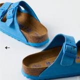 Free People Shoes | Free People Birkenstock Arizona Soft Footbed Sandals | Color: Blue | Size: Various