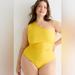 J. Crew Swim | J. Crew Eco Ruched One Shoulder Yellow One Piece Bathing Suit | Color: Yellow | Size: 2