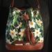 Dooney & Bourke Bags | Dooney & Bourke Daffodil Flower Multicolor Drawstring Leather Bucket Bag Purse | Color: Brown/Green | Size: Os