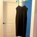 Zara Dresses | Black Zara Dress W/ White Stitching. Xl. Spaghetti Strap. Midi Length. | Color: Black | Size: Xl