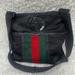 Gucci Bags | Gucci Nylon Web Accent Interlocking Gg Logo Messenger Bag | Color: Black | Size: Os
