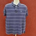 American Eagle Outfitters Shirts | American Eagle Polo Shirt Men’s Large Blue Striped Short Sleeve | Color: Blue | Size: L