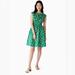 Kate Spade Dresses | Kate Spade Green Floral Lily Blooms Blaire Dress Size Medium Lined Cap Sleeve | Color: Green/White | Size: M