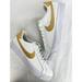 Nike Shoes | 10 Women's Nike Court Royale All White Gold A02810-109 Sneakers Sportswear | Color: Gold/White | Size: 10