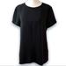 J. Crew Tops | J Crew Black Short Sleeve Top Size 6 With Seam Running Down The Front Middle. | Color: Black | Size: 6