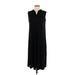 Eileen Fisher Casual Dress - Shirtdress: Black Solid Dresses - Women's Size X-Small
