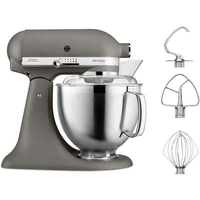 KITCHENAID Küchenmaschine "Artisan 5KSM185PSEGR", grau (imperial grau), B:24cm H:36cm T:37cm, Küchenmaschinen