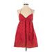 Forever 21 Casual Dress - Mini: Red Hearts Dresses - Women's Size Small