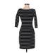 Tommy Hilfiger Casual Dress: Black Stripes Dresses - Women's Size X-Small