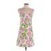 Janette Plus Casual Dress: Pink Floral Motif Dresses - Women's Size Large