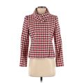 Talbots Jacket: Red Houndstooth Jackets & Outerwear - Women's Size 4 Petite