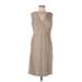 Alberta Ferretti Casual Dress - Wrap: Tan Jacquard Dresses - Women's Size 10