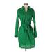 Old Navy Casual Dress - Shirtdress: Green Dresses - Women's Size Small