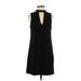Aqua Casual Dress - Sheath: Black Solid Dresses - Women's Size Small