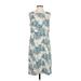 Tommy Bahama Casual Dress - Shift: Blue Tropical Dresses - Women's Size 8