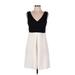Maeve by Anthropologie Cocktail Dress - A-Line: Ivory Color Block Dresses - Women's Size 6