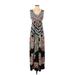 Style&Co Casual Dress - Maxi: Black Baroque Print Dresses - Women's Size Small