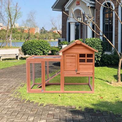 Wooden Rabbit Hutch & Chicken Coop - Weatherproof Outdoor/Indoor Pet House with Removable Tray