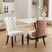 Collection Modern, High-end Tufted Solid Wood Contemporary PU and Velvet Upholstered Dining Chair ,2-Pcs Set