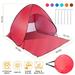 Pop Up Beach Tent Sun Shade Shelter Anti-UV Automatic Waterproof Tent Canopy for 2/3 Man w/ Net Window Storage Bag