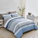 7 Piece Bed in a Bag Stripe Comforter Set King Size, Striped Comforter and Sheet Set