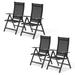 Pellebant Patio Folding Chairs Camping Deck Garden Aluminum Dining Chair - 23.6 in W * 16.9 in D * 42.1 in H