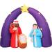 Christmas Time 7-Ft. Wide Pre-Lit Inflatable Nativity Scene Outdoor Christmas Decoration