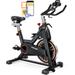 Magnetic Exercise Bike 350 lbs Weight Capacity - Indoor Cycling Bike Stationary with Comfortable Seat Cushion, Silent Belt Drive