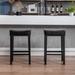 Counter Height 29" Bar Stools for Kitchen Counter Backless Faux Leather Stools Farmhouse Island Chairs,29 Inch, Set of 2