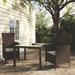 vidaXL Patio Dining Set Patio Table and Rattan Chair Outdoor Furniture Set