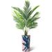 SIGNLEADER Artificial Tree In Planter, Fake Areca Tropical Palm Tree Home Decoration (Plant Pot Plus Tree) Silk/Polyester/Plastic | Wayfair