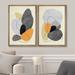 wall26 Black, Gray & Paint Blot Collage Abstract Shapes Modern Chic Nordic Colorful 2 Pieces 24.0 H x 16.0 W x 1.5 D in in Yellow | Wayfair