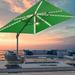 Arlmont & Co. Rockel 120" Square Lighted Cantilever Umbrella in Green | 106.3 H x 120 W x 120 D in | Wayfair 58CE381495C54D829F4B83B9BE2DAB08