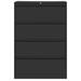 Latitude Run® Ralphie 35.43" Wide 4 -Drawer Steel File Cabinet Metal/Steel in Black | 52.16 H x 35.43 W x 17.71 D in | Wayfair