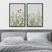 wall26 Flower Plant Botanical Floral Nature Modern Art Wall Decor Artwork Framed On Canvas 2 Pieces Print in Green | 24 H x 16 W x 1.5 D in | Wayfair