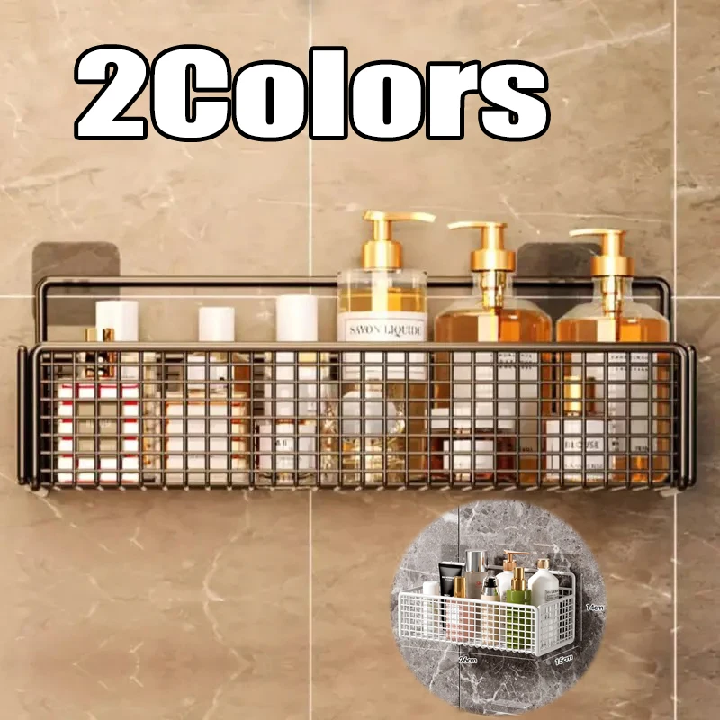 Doppels chicht Bad Gitter Regal Aufhängung Typ Bad Veranstalter Shampoo Dusch gel Küche Make-up Lagerung Bad zubehör