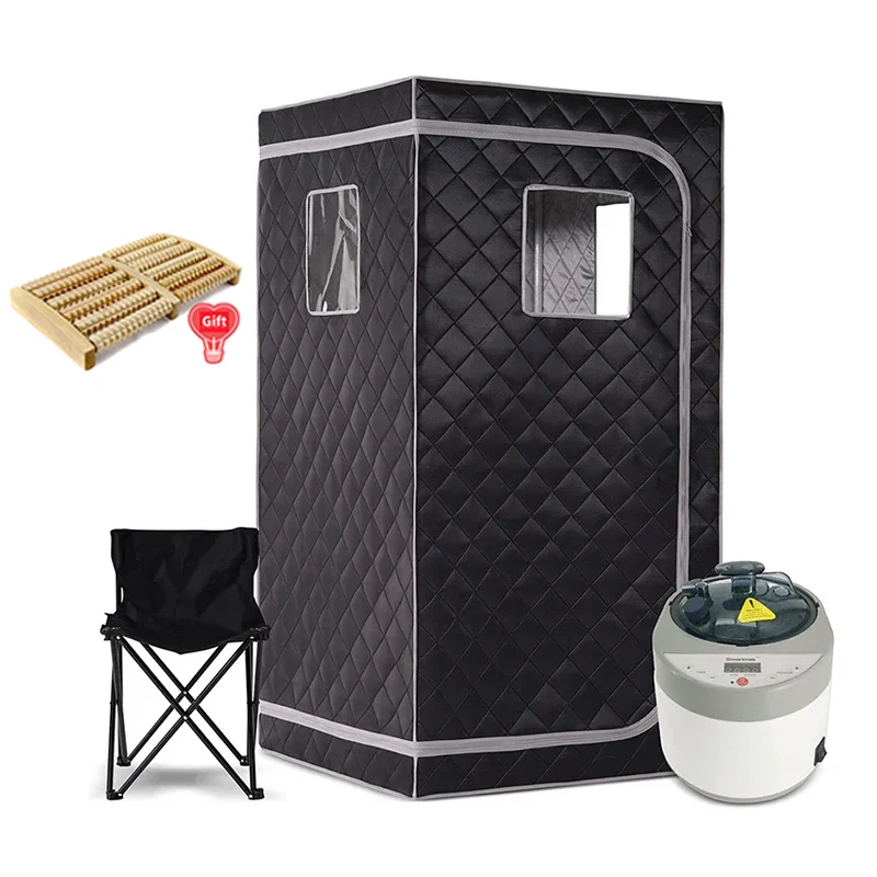 Ganzkörper-Dampfsauna-Set für zu Hause, 4 l, großer Dampftopf, Sauna für eine Person, Spa mit Zeit, Temperatur, Fernbedienung, Detox-Therapie
