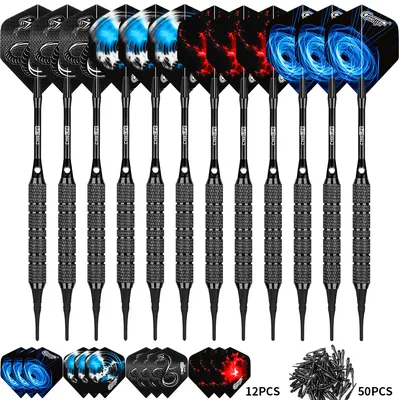 CyeeLife 18/22g Soft Tip Darts Set Professionelle Für Kunststoff Elektronische Dartscheibe Indoor Dartscheibe Spiel Familie 9PCS 12PCS Image