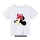 2024 Cartoon Minnie Maus gedruckt T-Shirt für Mädchen im Alter von 3-14 Sommer Kindermode lässig